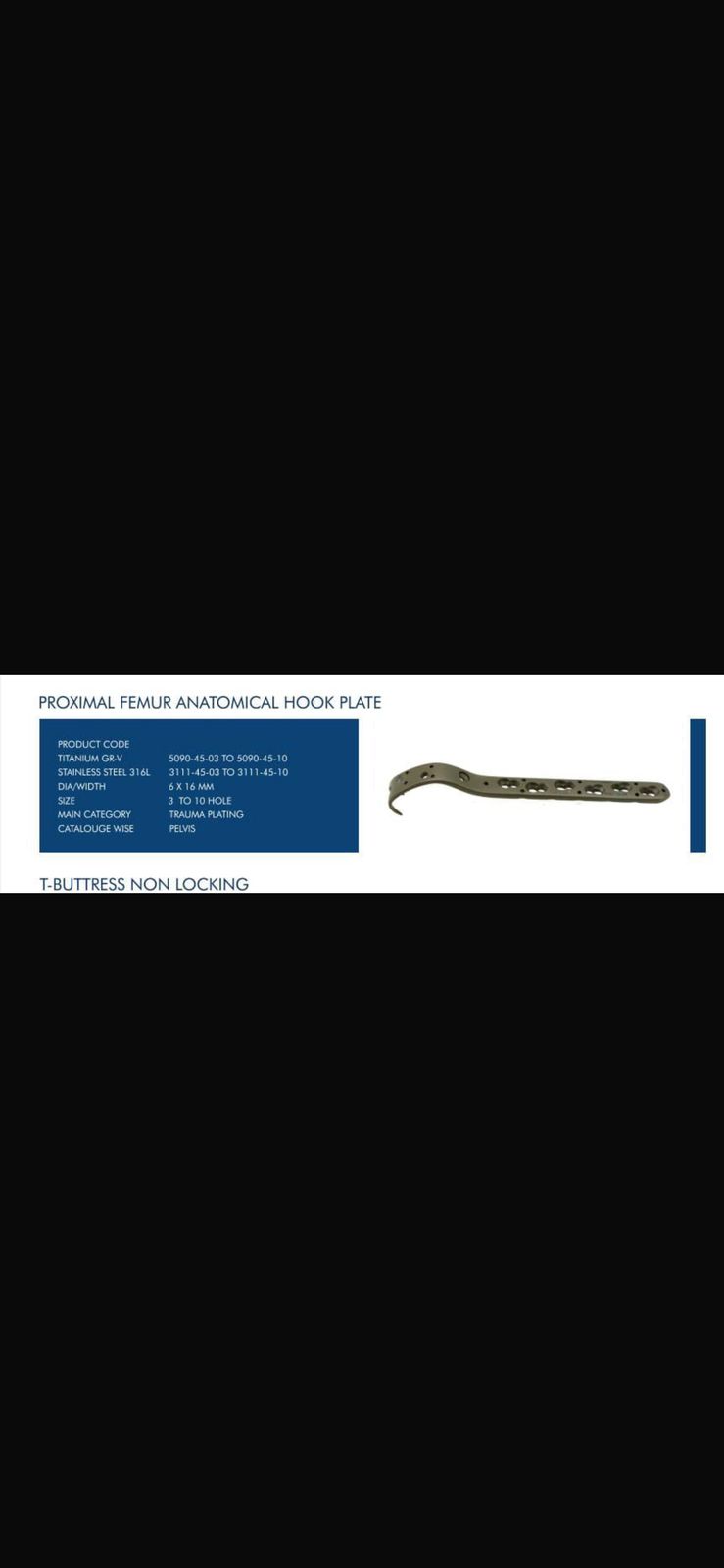 Proximal femur Anatomical hook plate 